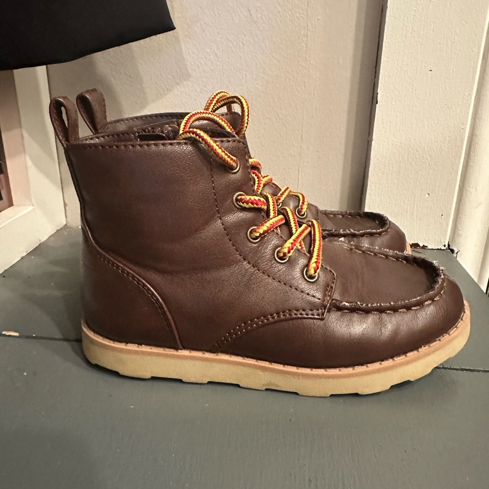 Cat & Jack Brown Kids Boots with Laces